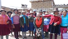 Jan Drobný a jeho pitbul Teky v Peru