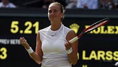 Wimbledon 2017: Petra Kvitová slaví postup do 2. kola.