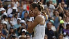 Wimbledon 2017: Slovenka Magdalena Rybáriková neme uvit tomu, e práv...