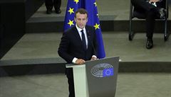 Projev francouzského prezidenta Macrona.