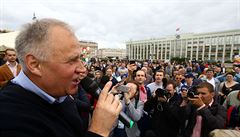 éf opozice Mikola Statkevich vyuil Dne nezávislosti k pednesení veejného...