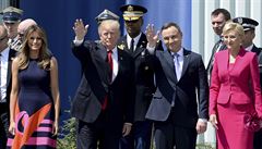 Americký prezident Trump se s vým polským protjkem Dudou.