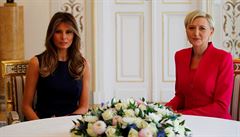 První dáma USA Melania Trump s první dámou Polska Agatou Komhauser-Duda.
