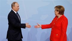 Nmecká kancléka Angela Merkelová se na summitu G20 setkala s ruským...