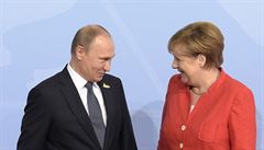 Ruský prezident Putin a kancléka Angela Merkelová se na summitu G20 pi...