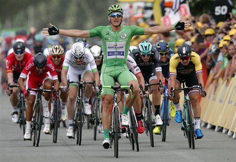 Němec Marcel Kittel slaví další etapové vítězství na Tour de France 2017.