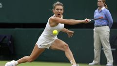 Wimbledon 2017: Simona Halepová ve tvrtfinále proti Johann Kontaové.