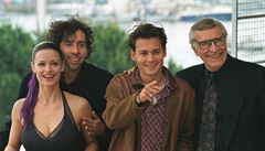 Juliette Landau, Tim Burton, Johnny Depp a Martin Landau.