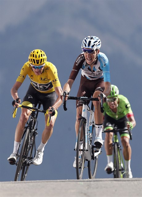 Chris Froome a Romain Bardet na Tour de France