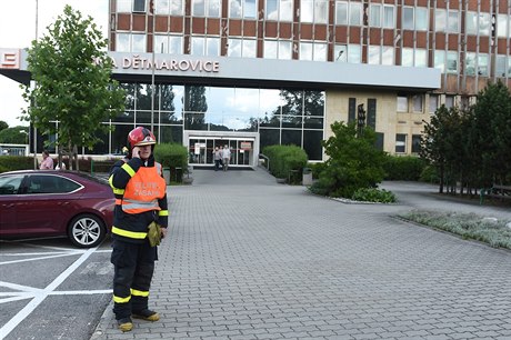 Poár v Elektrárn Dtmarovice na Karvinsku. Na snímku z 28. ervence je ped...