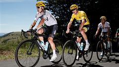 Zleva: Michael Kwiatkowski, Chris Froome a Mikel Landa.