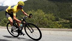 Chris Froome v poslední horské etap Tour de France 2017.
