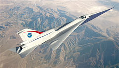 Design tichého nadzvukového dopravního letounu NASA od firmy Lockheed Martin.