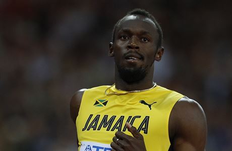 Usain Bolt na atletickém ampionátu v Londýn.