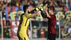 Utkání 2. kola první fotbalové ligy FK Mladá Boleslav - Sparta Praha 7. srpna v...