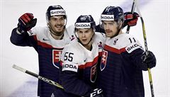 Radost slovenských hokejistů na MS