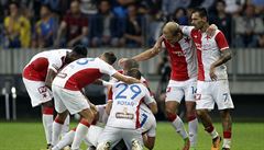 Slávistická radost z gólu Milana Škody. | na serveru Lidovky.cz | aktuální zprávy