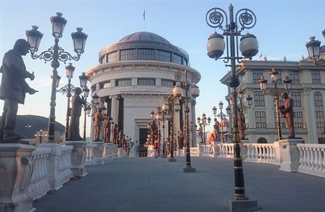 Hlavní makedonské msto Skopje.
