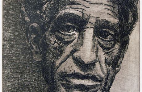 Lept s podobiznou vcarskho umlce Alberta Giacomettiho.