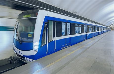 Nov estivozov souprava metra NVa, kterou do Pterohradu dodala plzesk...