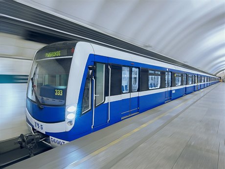 Nová estivozová souprava metra NVa, kterou do Pterohradu dodala plzeská...