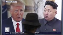 Americk prezident Donald Trumpa a severokorejsk vdce Kim ong-un v...