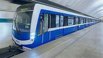 Nová šestivozová souprava metra NěVa, kterou do Pterohradu dodala plzeňská...