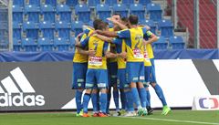 Utkání 4. kola první fotbalové ligy: FC Baník Ostrava - FK Teplice. Teplití...