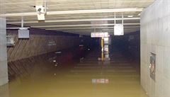 Stanice metra Nádraí holeovice byla první zatopenou stanicí.