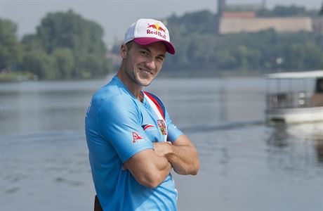 Kanoista Martin Fuksa ped domácím mistrovství svta v Praze.