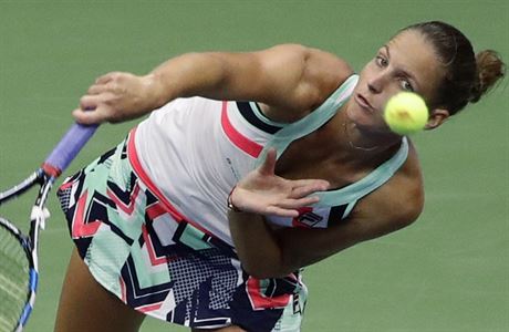 Karolína Plíková v 1. kole US Open proti Magd Linetteové.