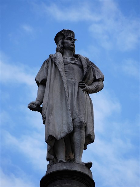 Socha Kryštofa Kolumba v New Yorku.