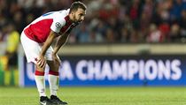 4. pedkolo Ligy mistr - Slavia vs. APOEL Niksie: kapitn domcch Hubauer...