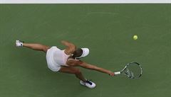 Magda Linetteová v 1. kole US Open proti Karolín Plíkové.