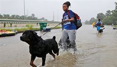 Obyvatelé Houstonu evakuují.