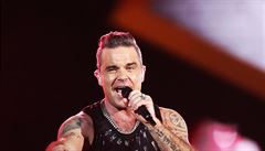 Robbie Williams na koncertu v Praze.