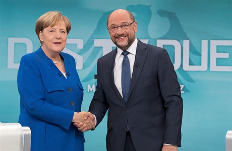 Nmecká kancléka Angela Merkelová a Martin Schulz.