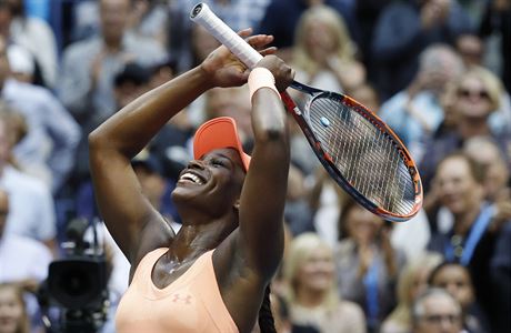 Sloane Stephens slaví vítzství na US Open.