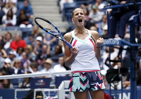 Karolína Plíková slaví postup do osmifinále US Open.