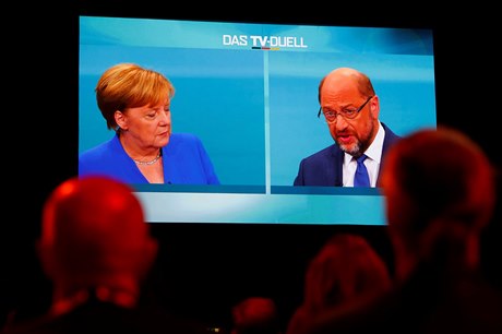 Angela Merkelová vs. Martin Schulz.