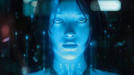 Videherní pedloha virtuání asistentky od Microsoftu Cortana.
