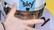 Chris Froome na startu asovky. Ilustran foto.