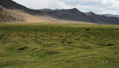 Nedotená krajina uprosted Mongolských hor.