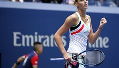 Karolína Plíková slaví postup do osmifinále US Open.