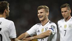 Německo vs. Norsko, kvalifikace o MS 2018: Timo Werner slaví (uprostřed). | na serveru Lidovky.cz | aktuální zprávy