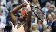 Sloane Stephens slaví vítězství na US Open.