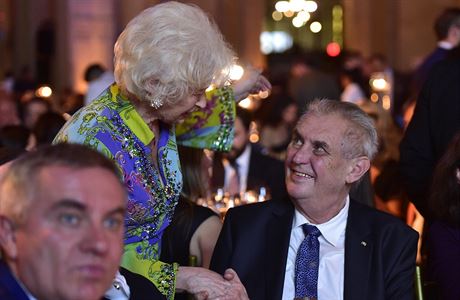Prezident Milo Zeman na slavnostnm veeru americkho idovskho fondu v New...