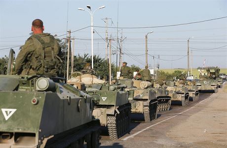 Jednotky ruských ozbrojených sil u ukrajinských hranic.