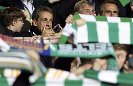 Zpas PSG s Celticem sledoval i bval francouzsk prezident Nicolas Sarkzy.
