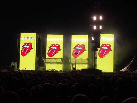 Pódium před zahájením koncertu Rolling Stones, 16. 9. 2017, Rakousko, Spielberg